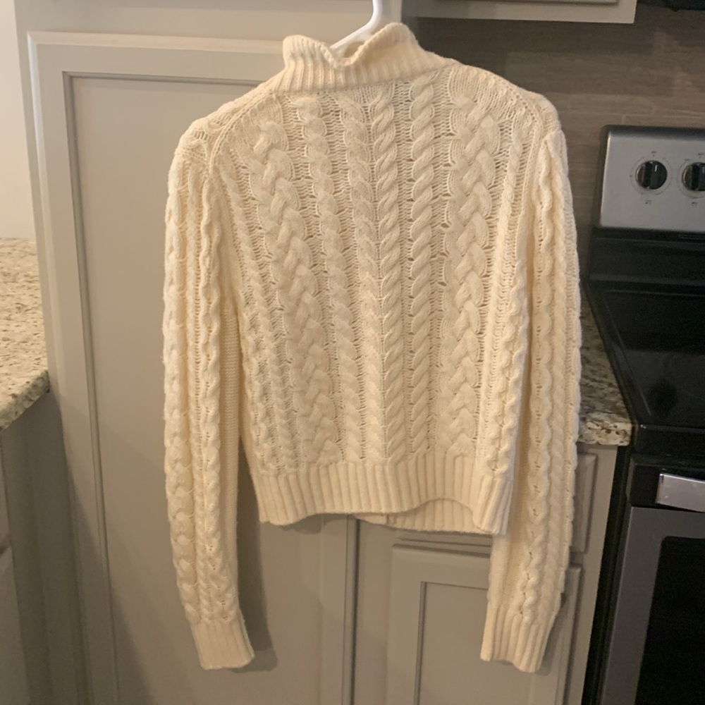 J. Crew Cream Cable Knit Cardigan